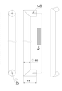 U90°K 01 ⧄ 40/40 ALUMINIUM DEURGREEP - stuk (kopie)