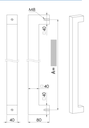 U90°K 01 ⧄ 40/40 INOX DEURGREEP - stuk