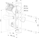 LOCINOX LLKZV2 LEONARDO - MECHANISCH CODESLOT VOOR SCHUIFPOORTEN