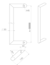 U90°K 01 ⧄ 30/30 ALUMINIUM DEURGREEP - stuk