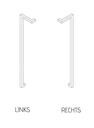 U90°K 01 ⧄ 30/30 ALUMINIUM DEURGREEP - stuk