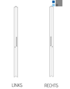 ALUMINIUM DEURGREEP MODEL PL 01 ⧄ 30/80 - stuk