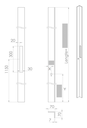 ALUMINIUM DEURGREEP MODEL PL 04 ⧄ 70/70/7 - stuk