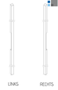 ALUMINIUM DEURGREEP MODEL PL 01 ⧄ 30/80 - stuk