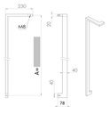 INOX DEURGREEP MODEL DK 05 ⧄ 20/40 - stuk