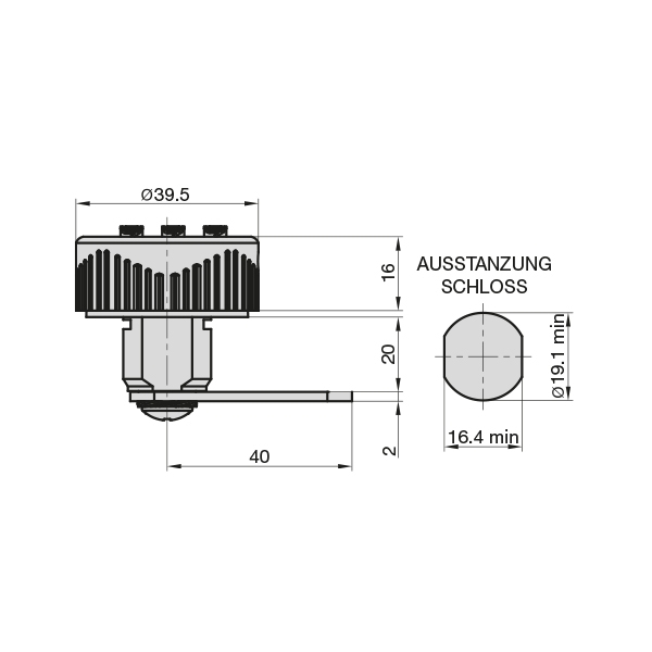 BASI HS 362 NOKKENSLOT MET INSTELBARE COMBINATIE