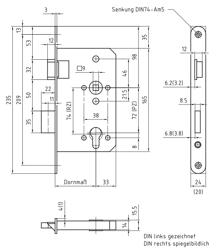 BMH 1013 ANTI-PANIEK D BRANDDEURSLOT