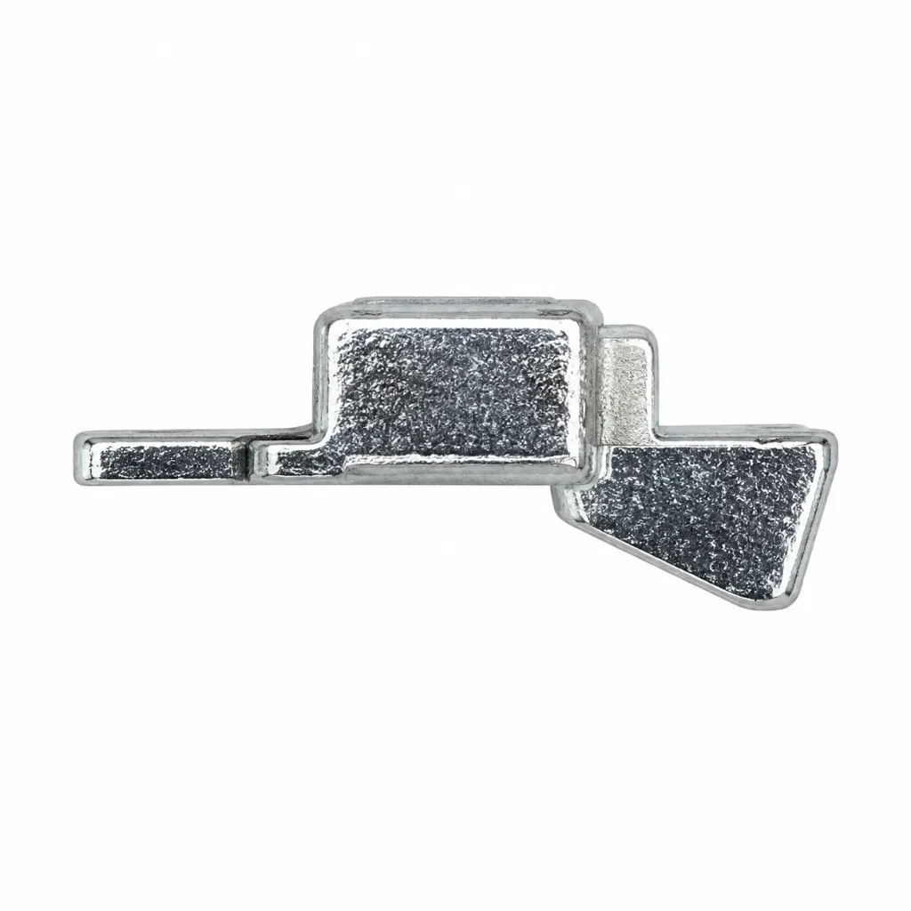 Zilverkleurige metalen profielclip.webp