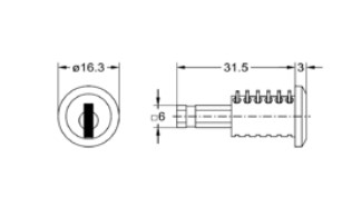 JUNIE 8535 VERLENGDE MEUBELCILINDER FURORE