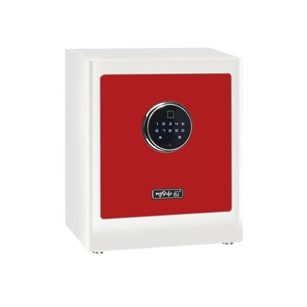 [2020-0000-ROTW] MYSAFE PREMIUM 350 ELEKTRONISCH CIJFERSLOT EN VINGERPRINT (Rood-wit)