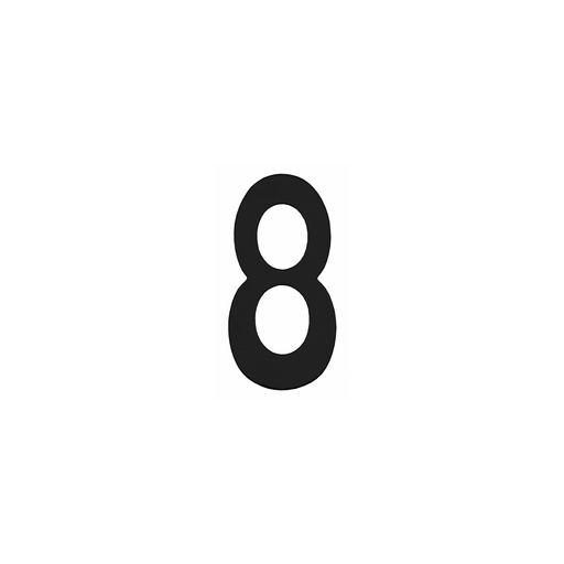 [0023.402048] INTERSTEEL NUMÉRO DE MAISON (Noir, 8)