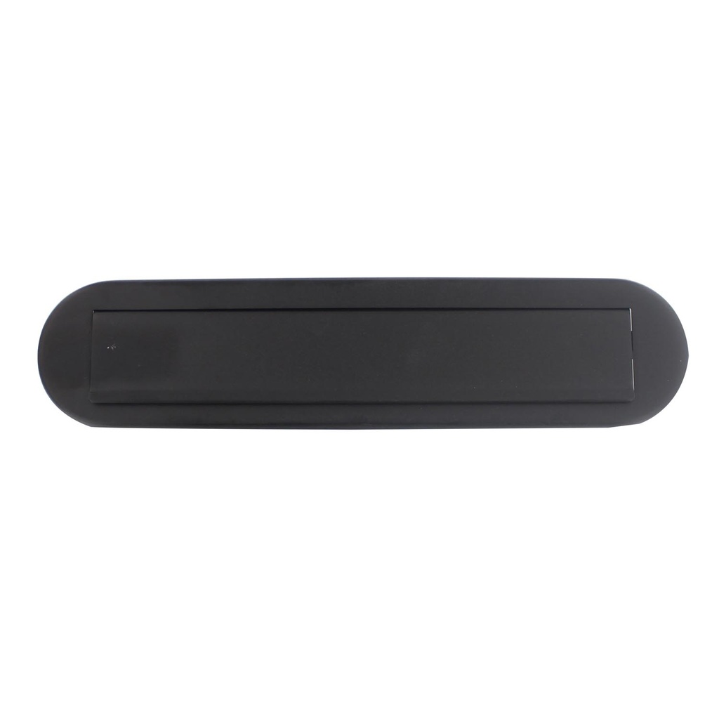 [0023.400011] INTERSTEEL BRIEVENBUSKLEP OVAAL MET KLEP/REGENRAND (Zwart)