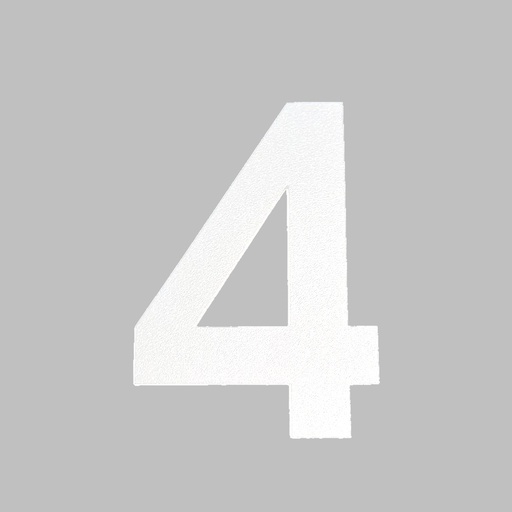 [FUJI-50-WIT-4] FUJI HUISNUMMER & -LETTER (50, Wit, 4)