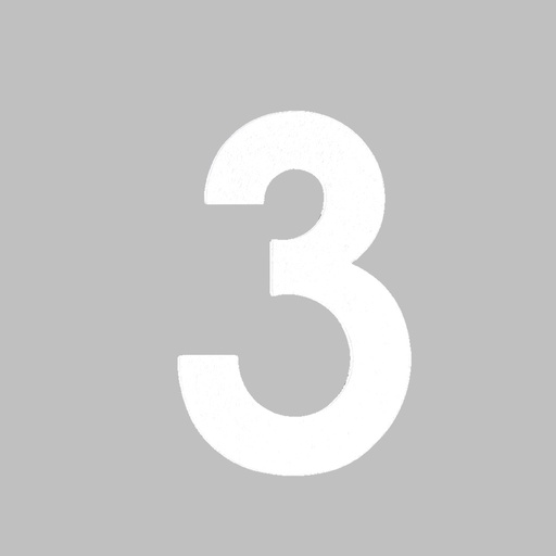 [FUJI-80-WIT-3] FUJI HUISNUMMER & -LETTER (80, Wit, 3)