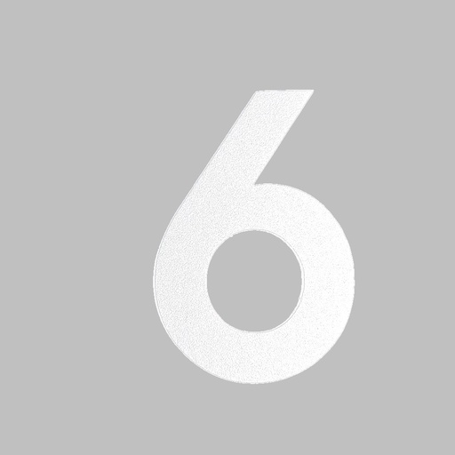 [FUJI-80-WIT-6] FUJI HUISNUMMER & -LETTER (80, Wit, 6)