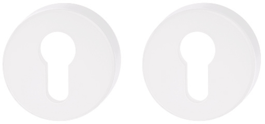 [306.23.98.38-48.PZ] HEWI POLYAMIDE ROZET PER PAAR (Blanc de sécurité, Cylindre à profil européen)