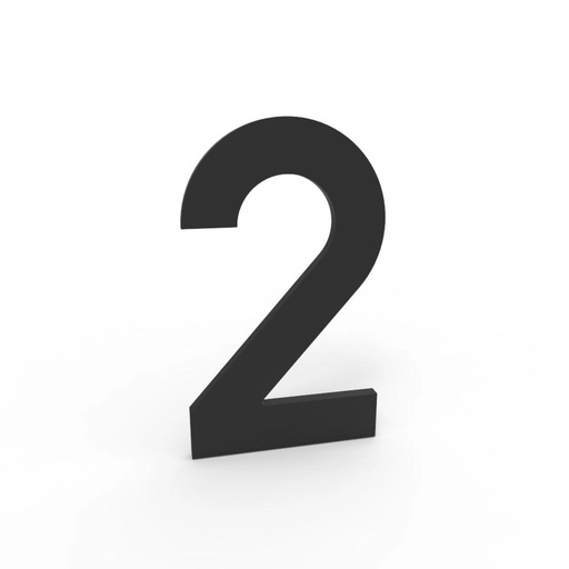 [2-Z] ALBO HUISNUMMER & -LETTER (Schwarz, 2)