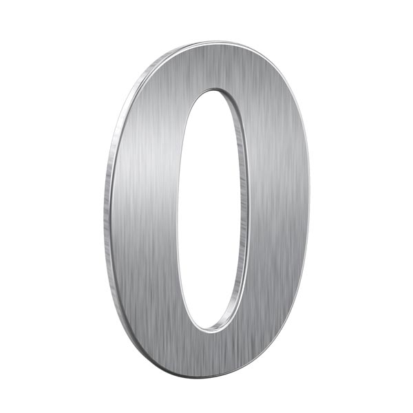 [7300-0000] BASI HUISNUMMER (Acier inoxydable / Inox, 0)