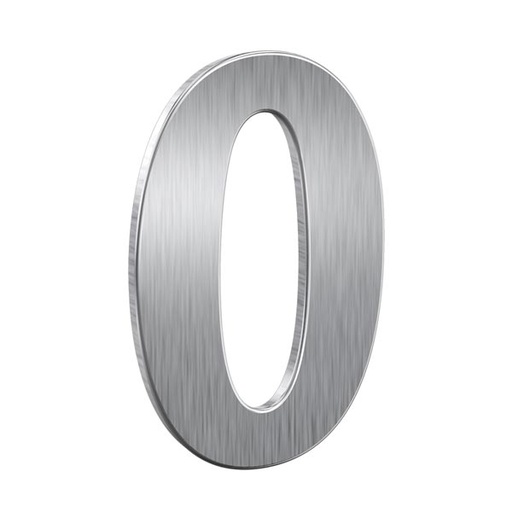 [7300-0000] BASI HUISNUMMER (Roestvrij staal / Inox geborsteld, 0)