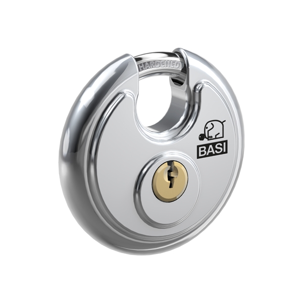 [6100-7000] BASI RVS 610 ROND Ø70 DISCUS HANGSLOT (Verschillend sluitende sleutel (VS))