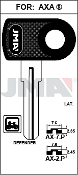 JMA BRUTE SLEUTEL PROFIEL AX-7.P