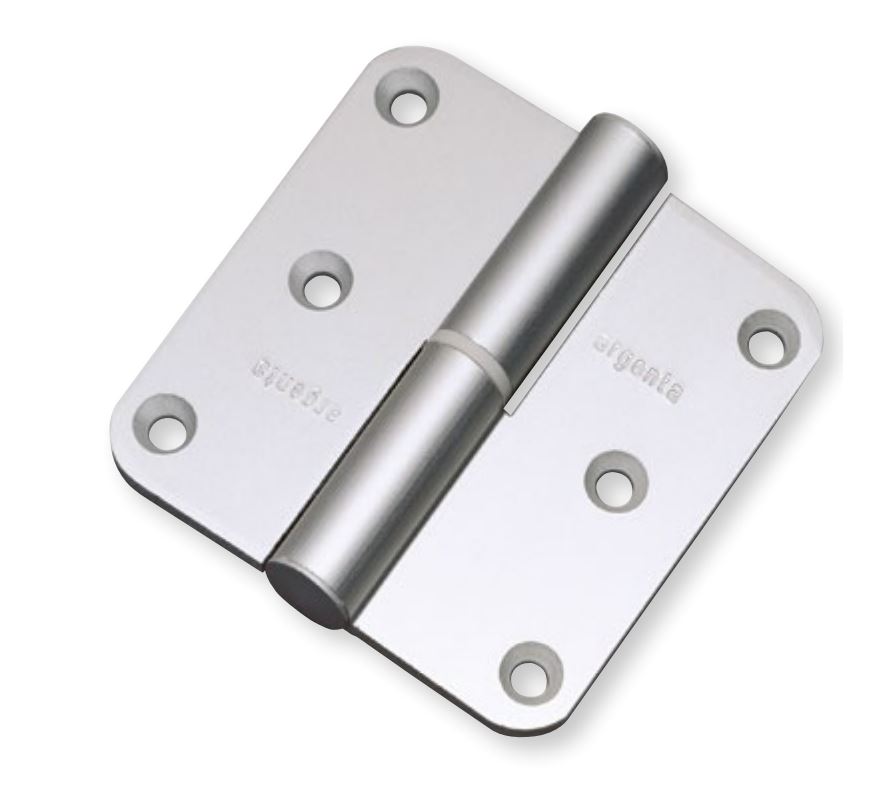 [020608] ARGENTA PAUMELLE SCHARNIER 80x80x3.5 (DIN left = Belgian right, F1 Aluminium)
