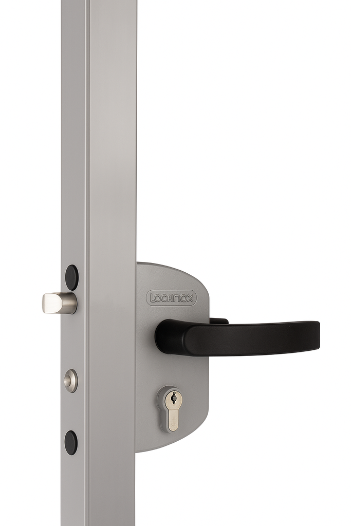 [P00012109-7040] LOCINOX LAKZP1 SERRURE EN APPLIQUE POUR PORTILLON DE JARDIN (Carré, Argent)