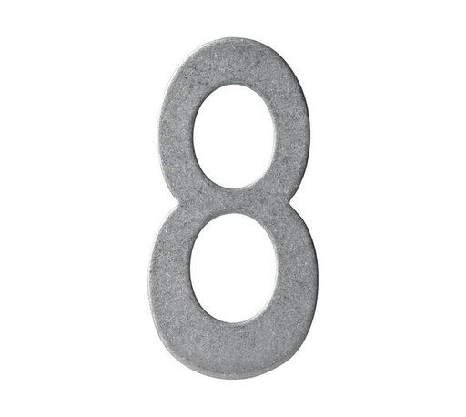 [0034.402048] INTERSTEEL HUISNUMMER (Roestvrij staal / Inox getrommeld, 8)