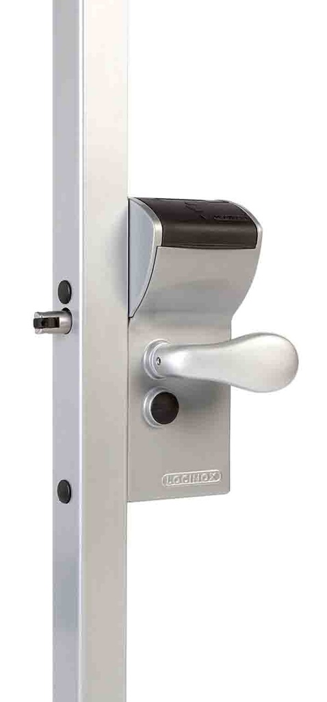 [P00019156-SILV] LOCINOX LFKQX1 FREE VINCI - MECHANISCH CODESLOT IN OPBOUW MET BEVEILIGDE INGANG EN VRIJE UITGANG (Vierkant, 10 tot 30, Zilver)