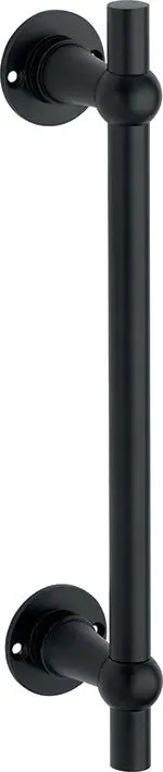 [W3000.4351.90] MI SATORI DEURGREEP CHEMIN DE FER (Schwarz, 375 (Gesamtlänge: 400), Rundrohr Ø 33mm)