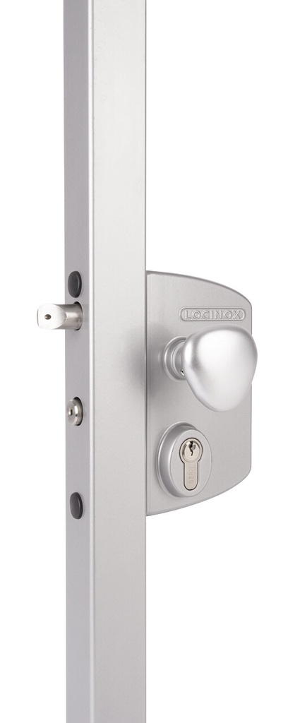 [P00015029-Zilver] LOCINOX LEKQU2 AUFBAU-ELEKTRISCHES SCHLOSS MIT ARBEITSSTROMFUNKTION (Quadratisch, 30 bis 50, Silber)