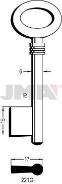 JMA BRUTE SLEUTEL PROFIEL 221G