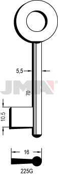 JMA BRUTE SLEUTEL PROFIEL 225G