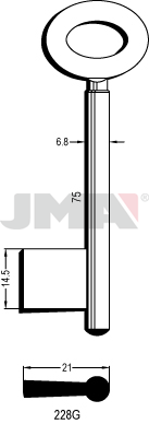 JMA BRUTE SLEUTEL PROFIEL 228G