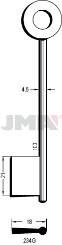 JMA BRUTE SLEUTEL PROFIEL 234G