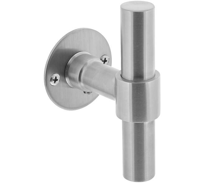 [0035.167102A] INTERSTEEL T-KRUK GATDEEL OP ROZET (Roestvrij staal / Inox geborsteld)