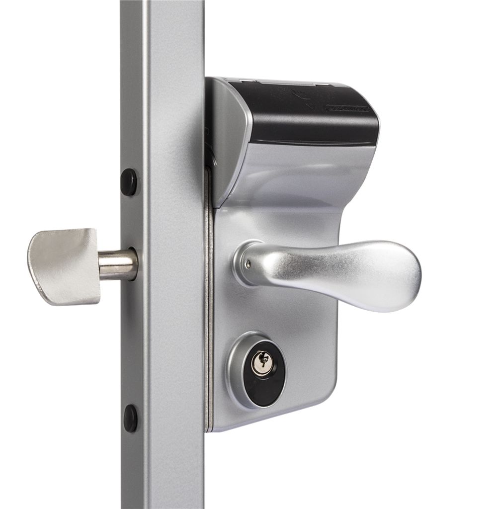 [P00015379-SILV] LOCINOX LLKZV2 LEONARDO - MECHANISCHES CODESCHLOSS FÜR SCHIEBETORE (Quadratisch, 40, Silber)