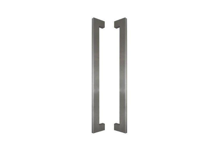 [324150] INOX DOOR HANDLE MODEL U90°K 02 ⧄ 20/40 - pair (201-300)
