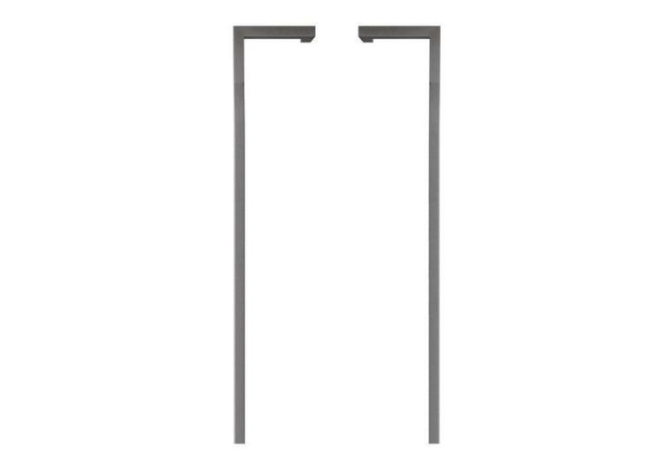 [326005 LI.] POIGNÉE DE PORTE EN INOX MODÈLE DK 04 ⧄ 30/30 - paire (Vers la gauche)