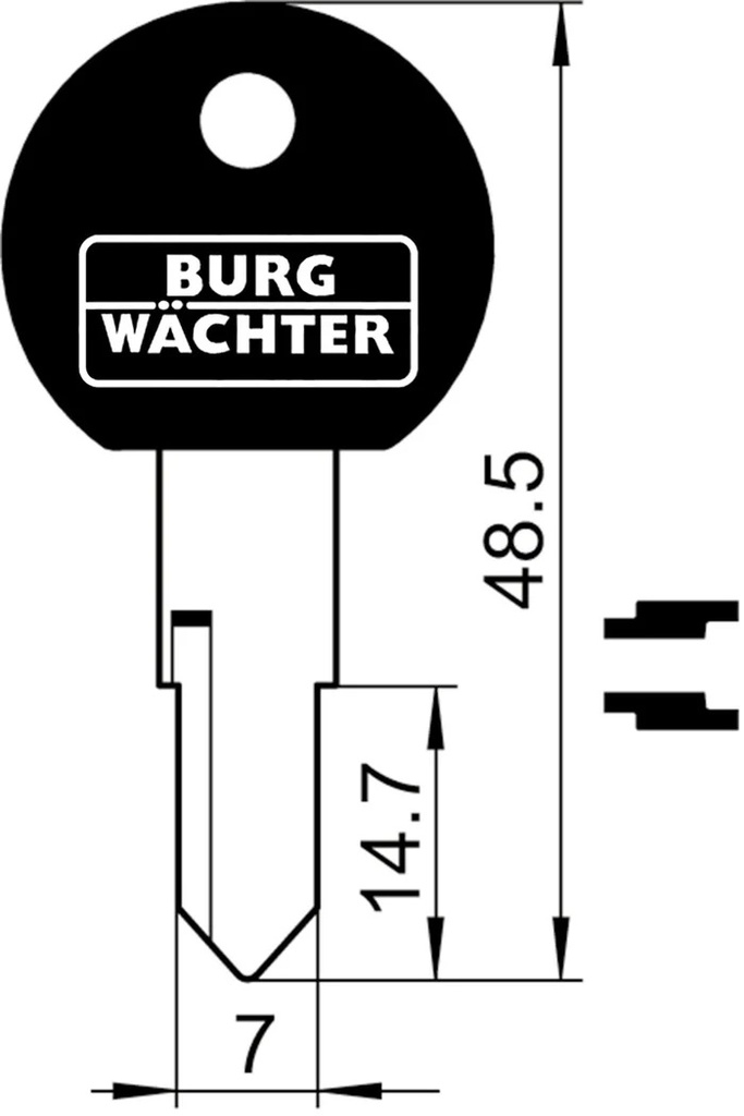 BURG WÄCHTER ORIGINELE BRUTE SLEUTEL 40 W
