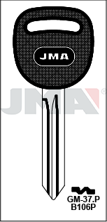 JMA BRUTE AUTOSLEUTEL PROFIEL TP00GM-37.P ZONDER TRANSPONDER