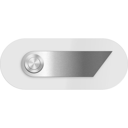 [DK4120-SNO] MAX KNOBLOCH DEURBEL DURBY POLY SNOW OVAL (Wit)