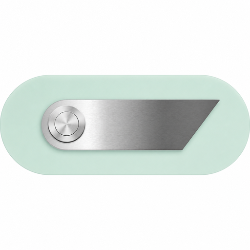 [DK4120-IGR] MAX KNOBLOCH DEURBEL DURBY POLY SNOW OVAL (Icegreen)