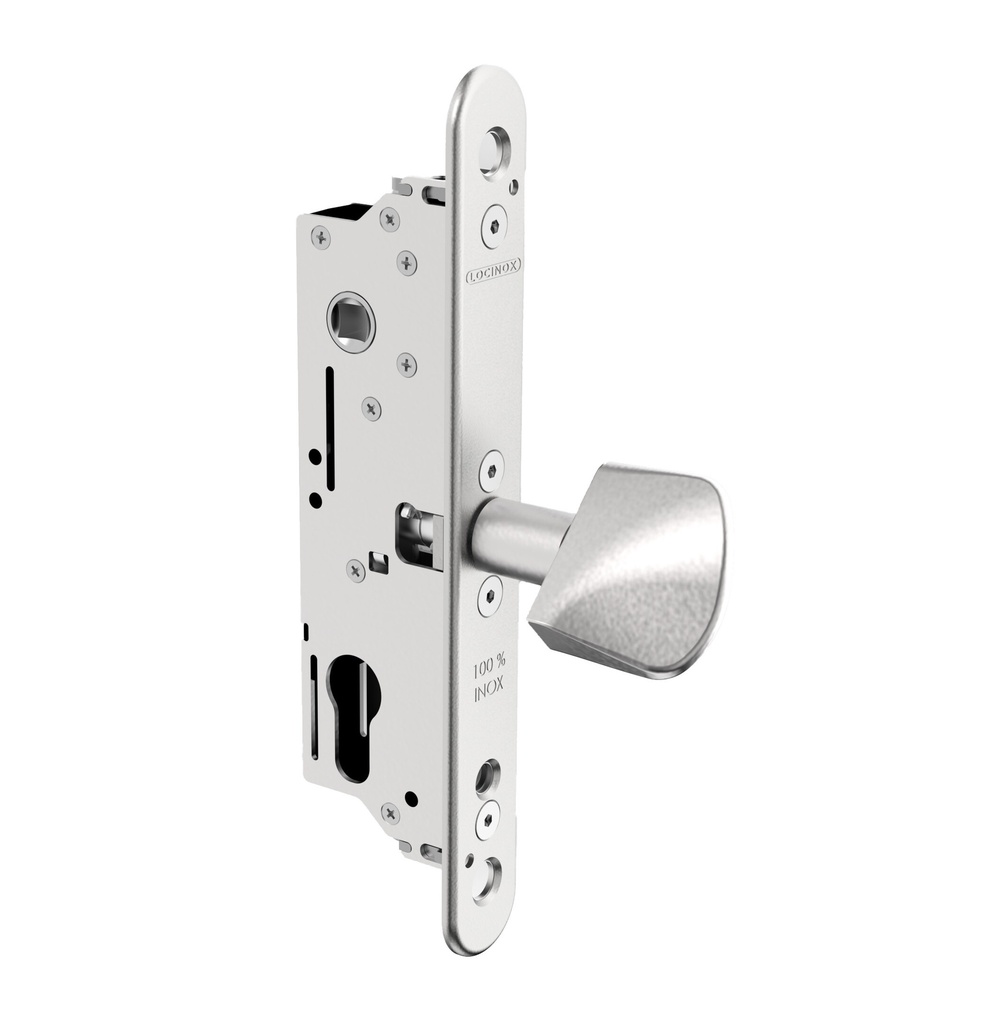 LOCINOX MORTICE LOCK FOR SLIDING GATES AND SURFACE-MOUNTED LOCK KEEPER