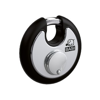 [6100-7020] BASI RVS 610W ROND Ø70 DISCUS HANGSLOT (Verschiedene Schlüssel (VS))