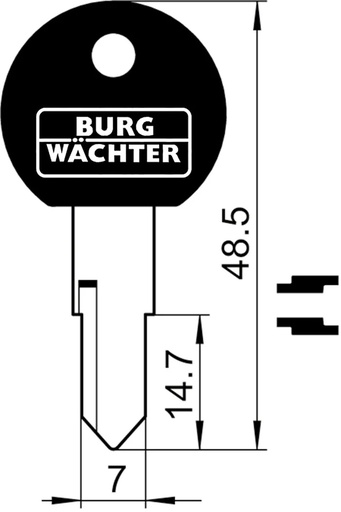 BURG WÄCHTER ORIGINELE BRUTE SLEUTEL 40 W