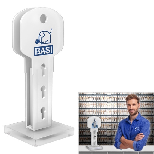 [4550-0008] PROMOTIESTAND "PROFIELCILINDER" MET VOETSTUK