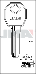 [CVL-9D] JMA BRUTE SLEUTEL PROFIEL CVL-9D